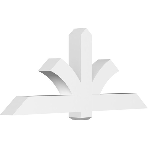 Ekena Millwork Redmond Architectural Grade PVC Gable Bracket, 72"W x 30"H x 6"D x 6"F, 10/12 Pitch GBP072X30X0606RED00 - main